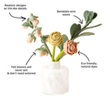 Mango Twist Felt Flower Bouquet