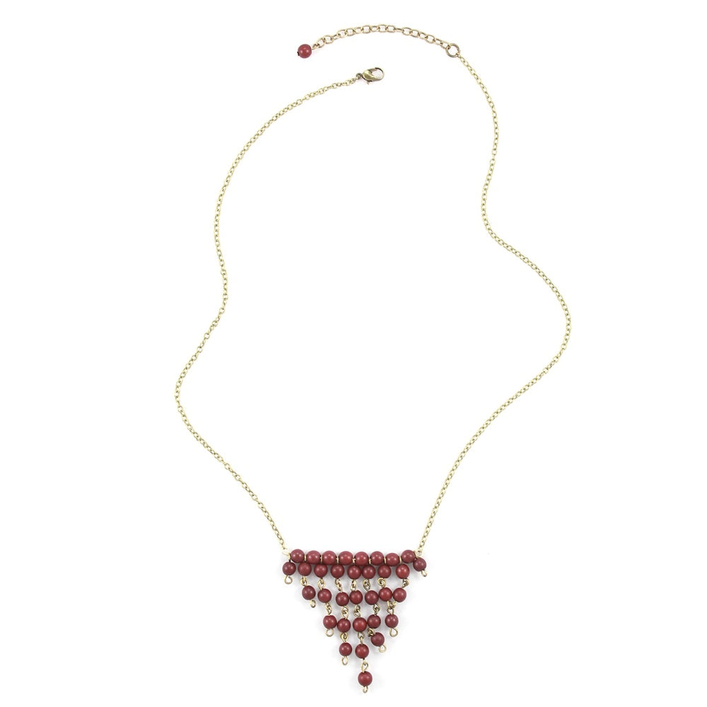 Maricela Necklace - Burgundy