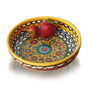 medium yellow west bank bowl white bkgd