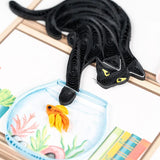 mischievous cat quilling card detail