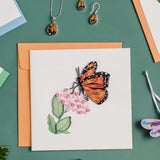 monarch butterfly quilling card styled with earrings