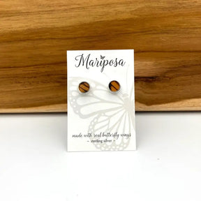 monarch butterfly wing stud earrings