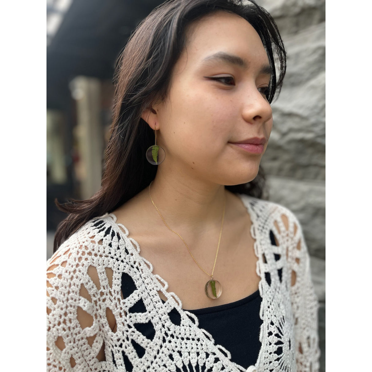 Small Moon Fern Pendant