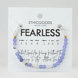 morse code bracelet fearless moonstone purple card