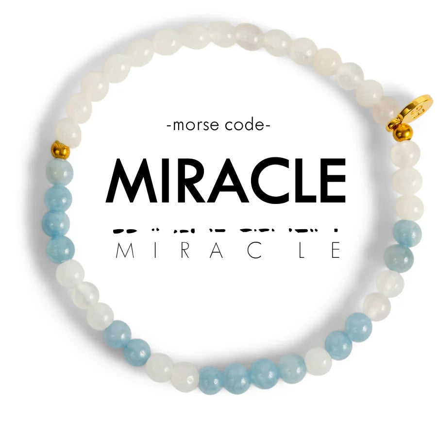 morse code bracelet miracle blue sponge new
