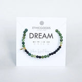 morse code bracleet dream moss agate card