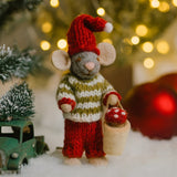 mouse with mushroom ornament styled
