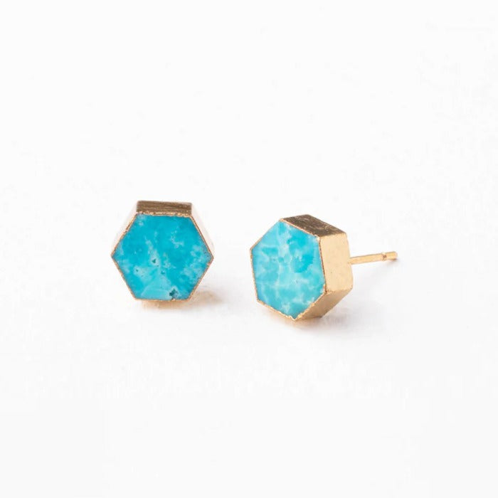natalie turquoise studs new