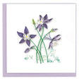 new columbine flowers quilling card