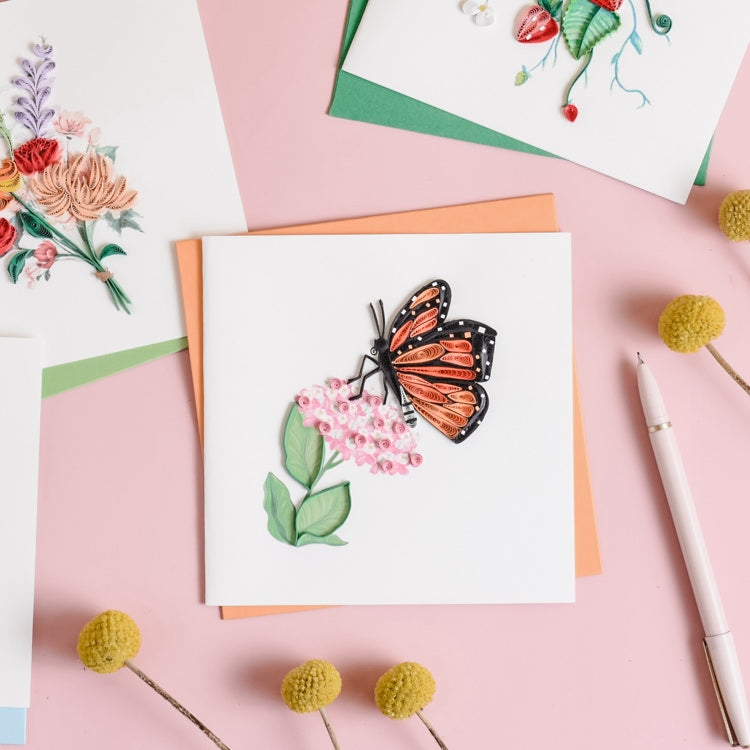 new monarch quilling card styled