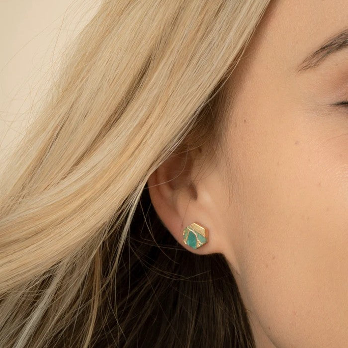 oasis turquoise studs model new