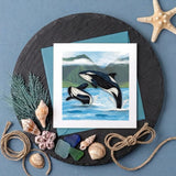 Orca Whales Quilling Card