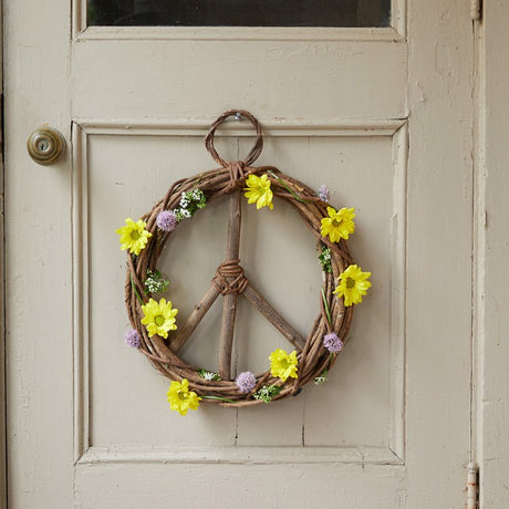 peace wreath with flowers