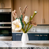 peaches and cream felt flower bouquet styled new