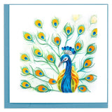 peacock feather display quilling card
