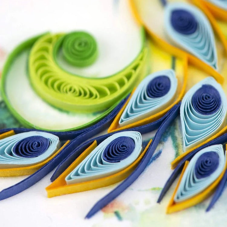Posing Peacock Quilling Card