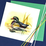 wood duck quilling card 1