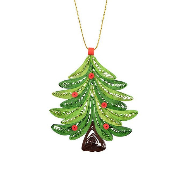 quilled christmas tree ornament