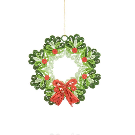 quilled wreath ornament