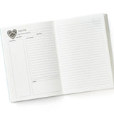recycled paper recipe journal light blue 1