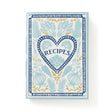 recycled paper recipe journal light blue