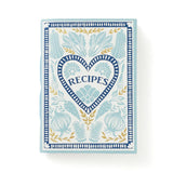 recycled paper recipe journal light blue