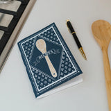 recycled paper recipe journal navy 2