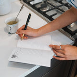 recycled paper recipe journal navy 3