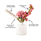 Rosy Glow Felt Flower Bouquet