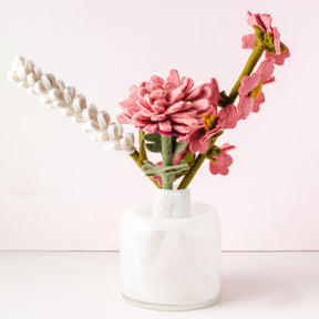 rosy glow felt flower bouquet