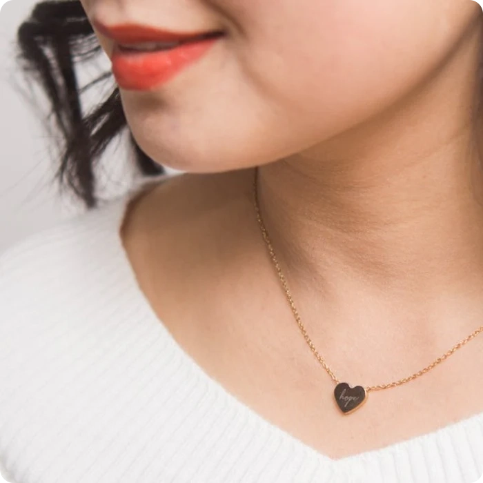 Give Hope Heart Necklace - Handcrafted by Starfish Project Artisans - Fair Trade Jewelry for Mom