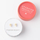 rowen earrings frosted gold box