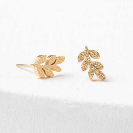 rowen earrings frosted gold
