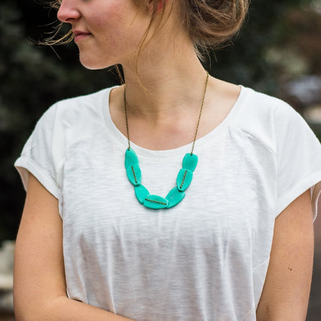 scattered pebble tagua necklace