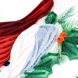 snowy cardinal quilling card detail 2