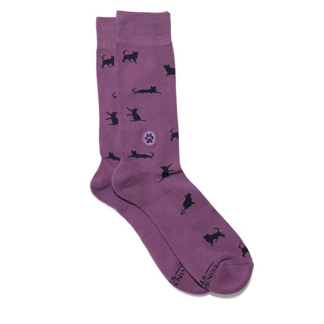 socks that protect cats purple