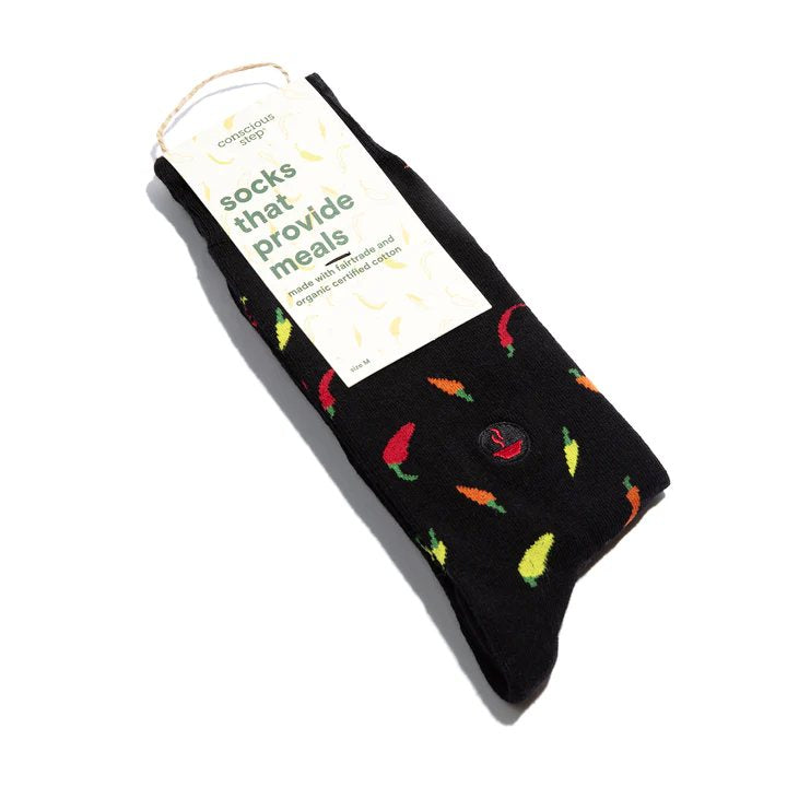 socks that provide meals chili peppers 3