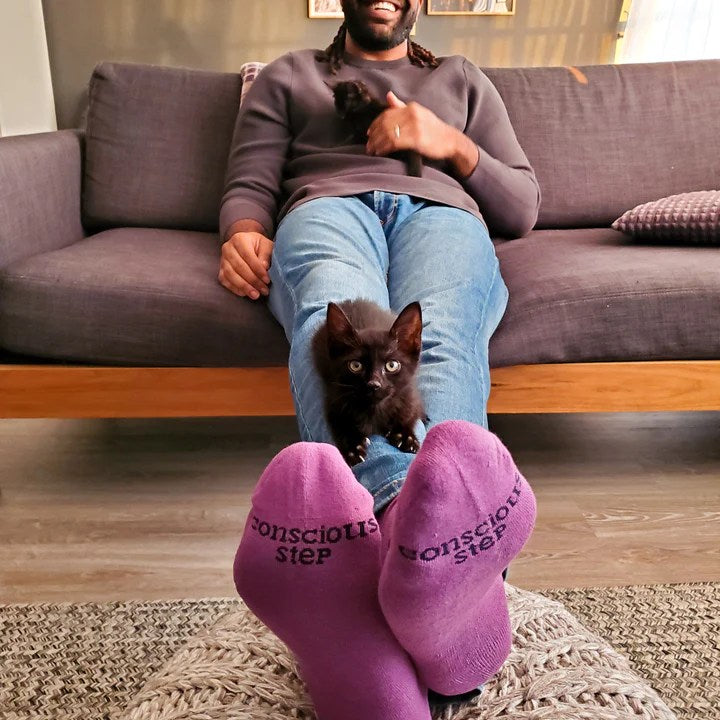 socks that save cats purple model 1