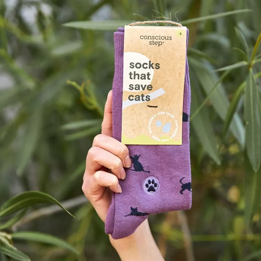 socks that save cats purple styled
