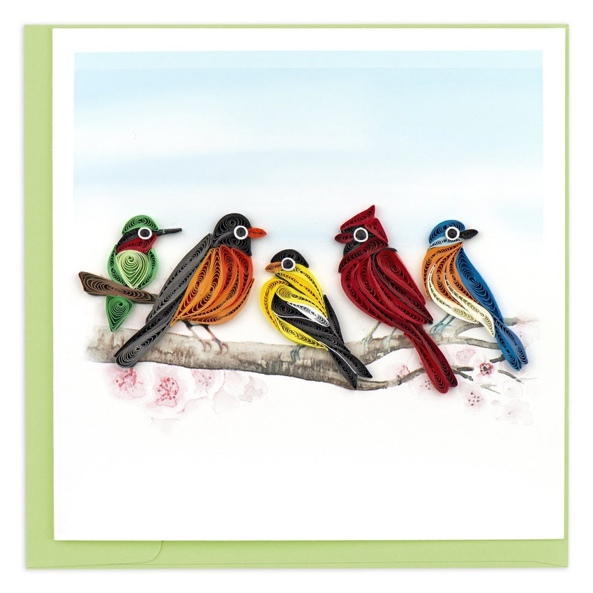 songbirds quilling card