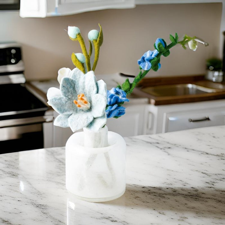 spring-showers-felt-flower-bouquet styled background