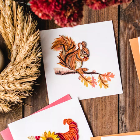 squirrel quilling card styled