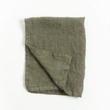 stone washed linen towel sage