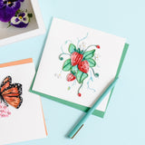 strawberry quilling card styled