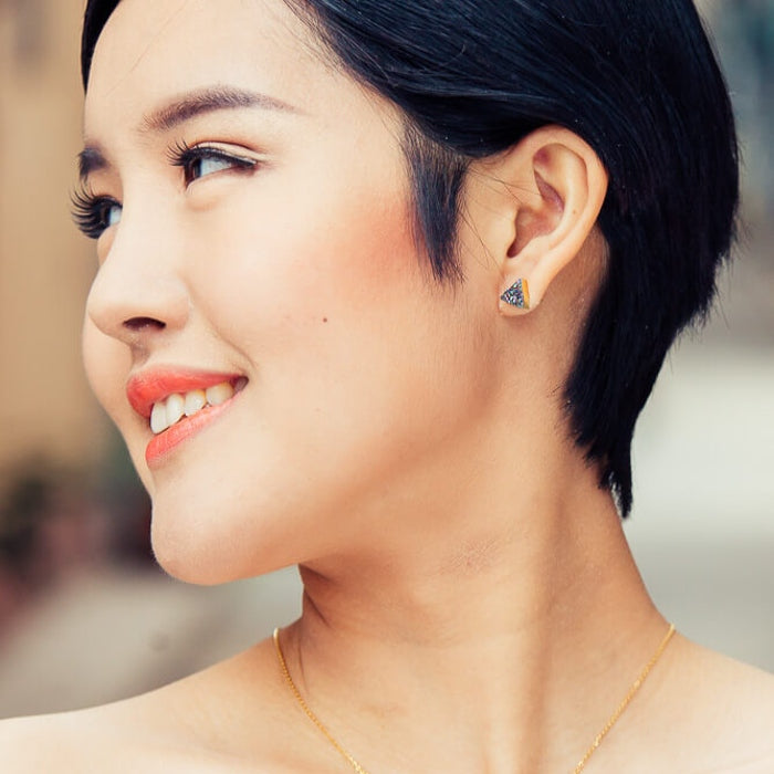 kyra triangle stud earrings