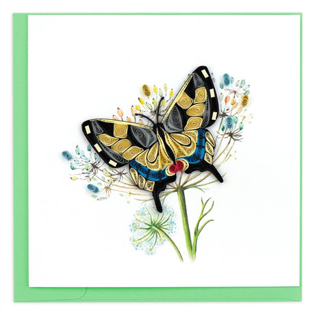 swallowtail butterfly quilling card