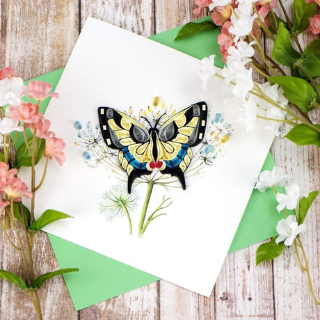 swallowtail quilling card styled 1