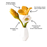 Tangerine Tango Felt Flower Bouquet