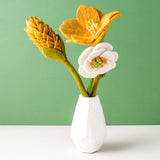 tangerine tango felt flower bouquet