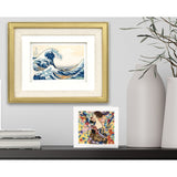 the great wave art quilling card styled 1